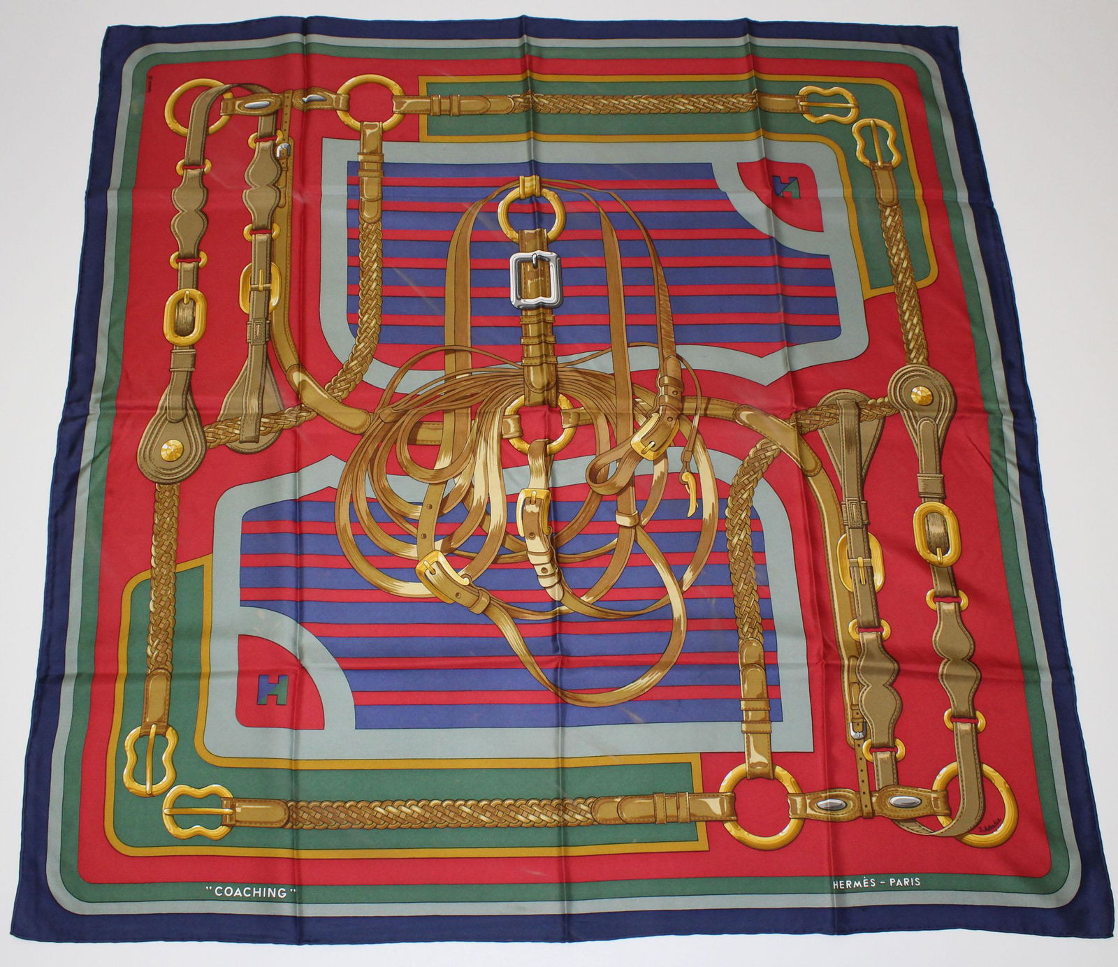 Hermes Paris Coaching Silk Scarf (1 of 4)