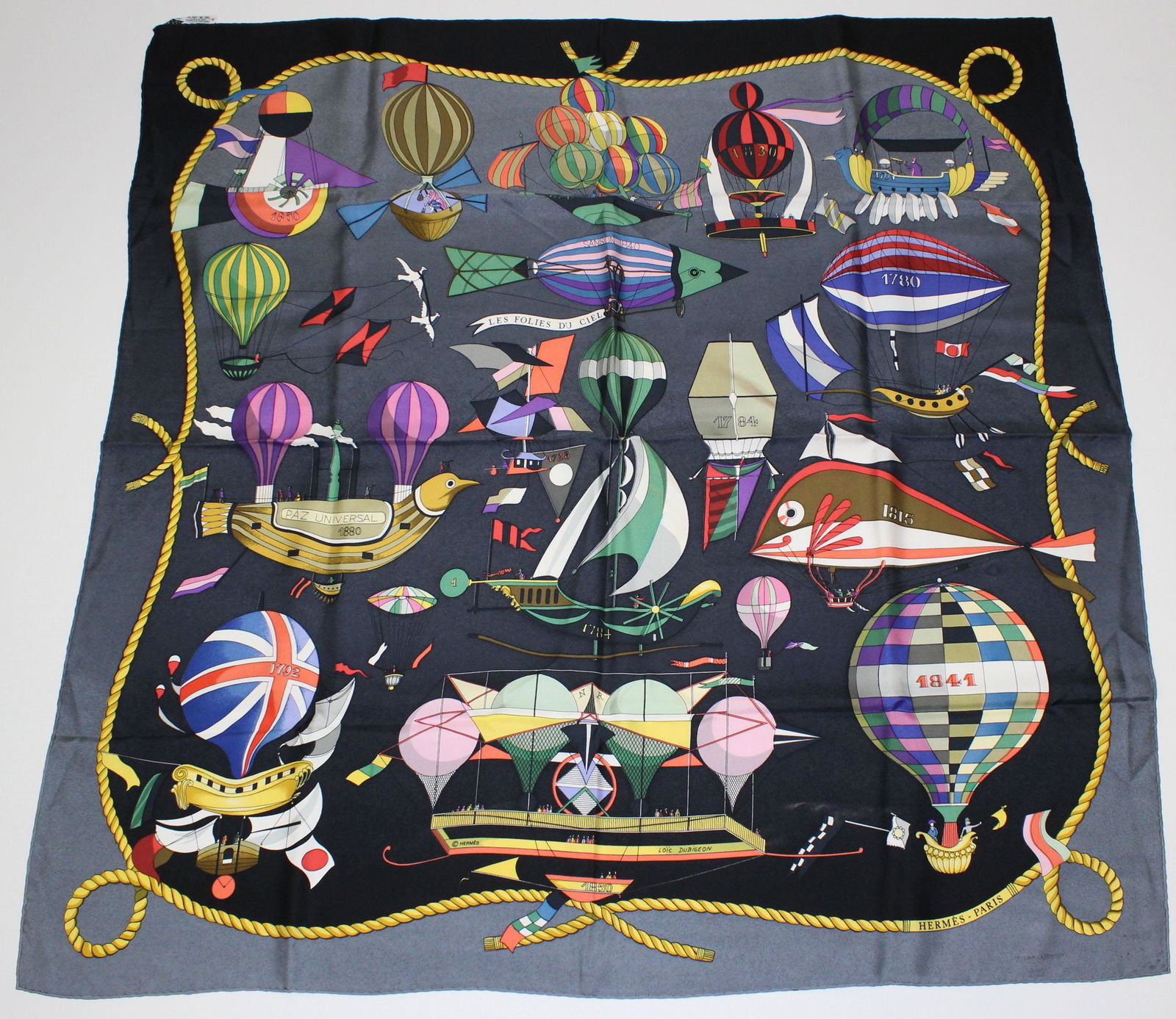Hermes Paris Les Folies Du Ciel Silk Scarf (1 of 6)