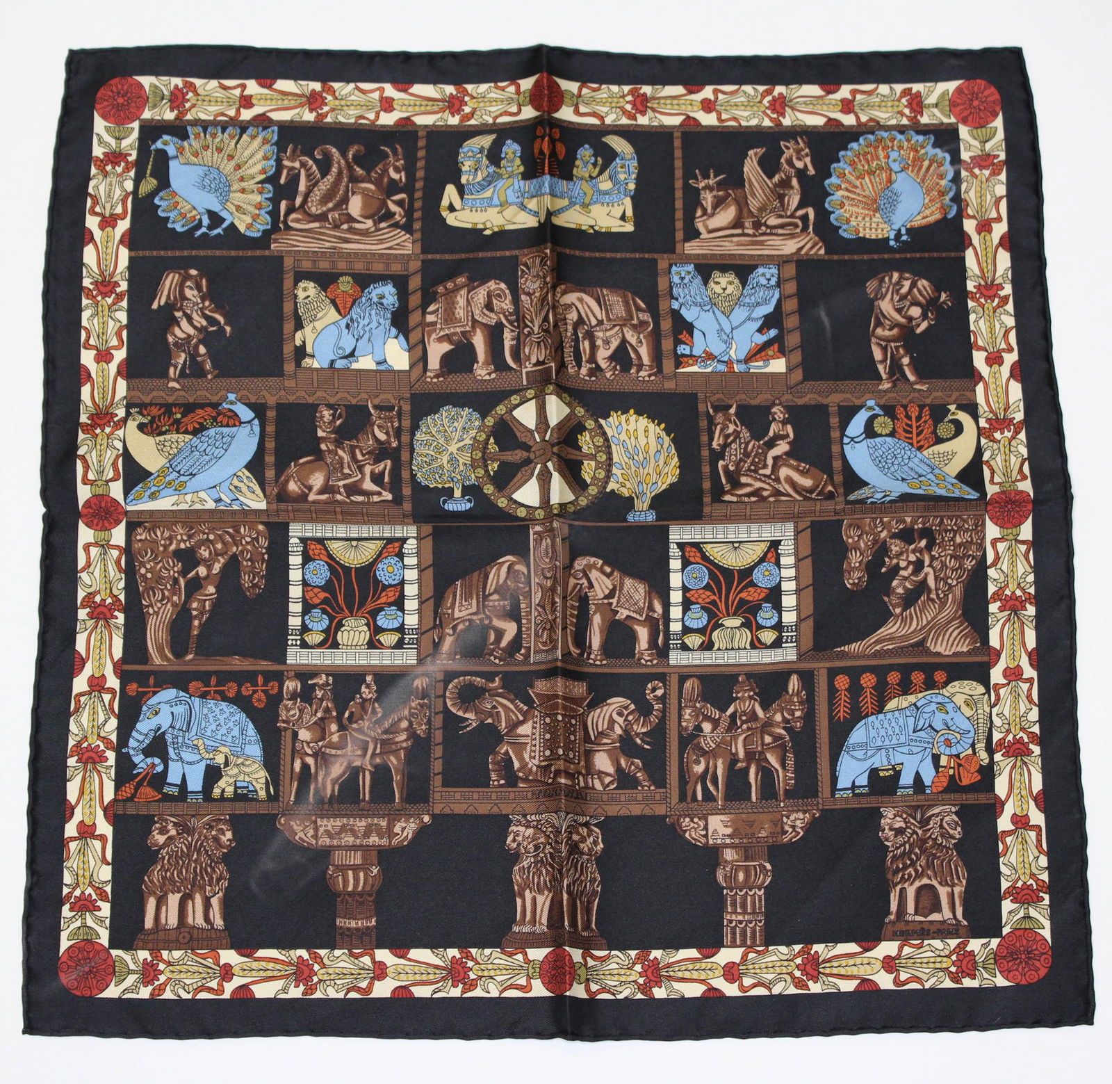 Hermes Paris Torana Silk Pocket Square (1 of 7)