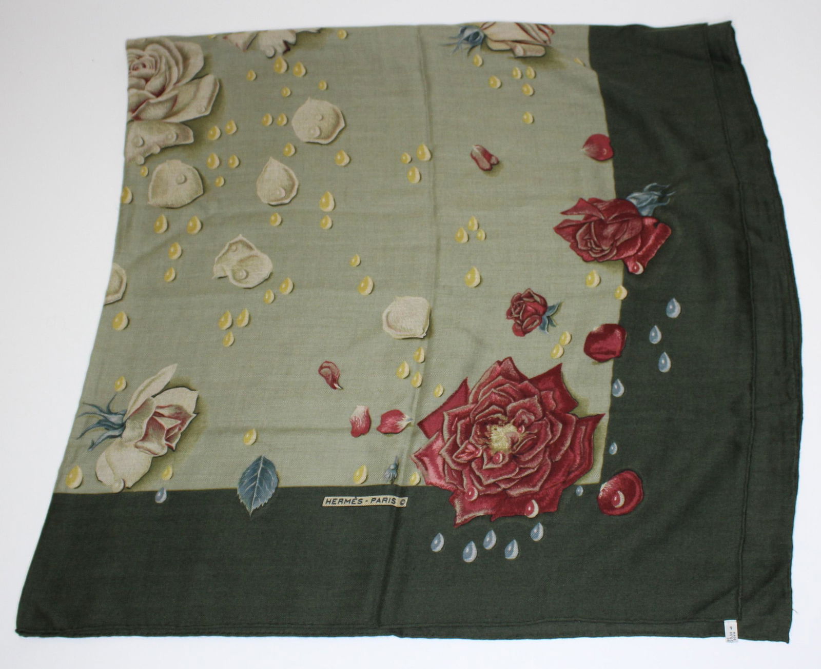 Hermes Paris La Rosse Cashmere & Silk Shawl (1 of 4)