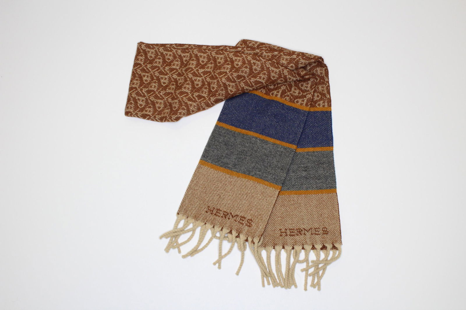 Hermes Paris Cashmere and Wool Scarf (1 of 4)