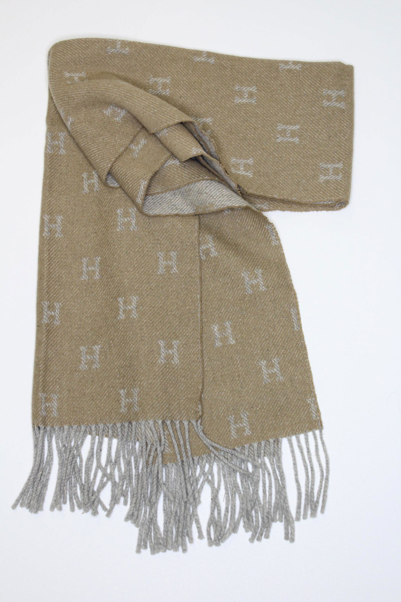 Hermes Paris Cashmere and Wool Scarf (1 of 2)