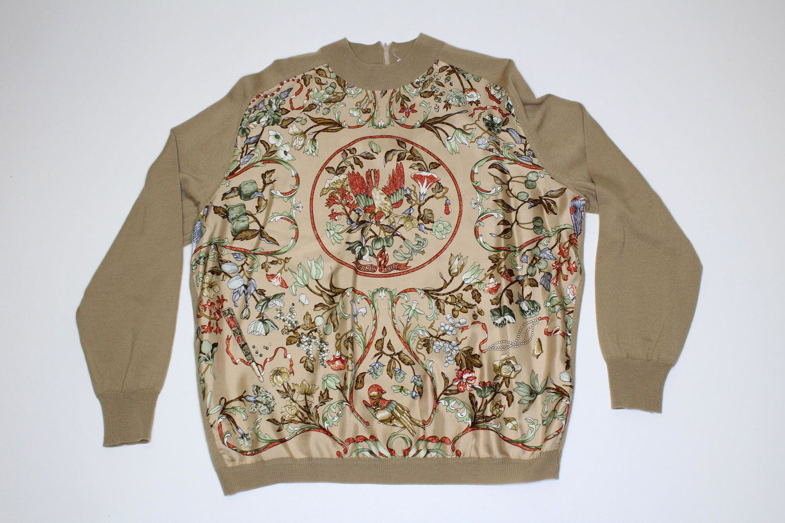 Hermes Silk Scarf Print Pullover Sweater (1 of 4)
