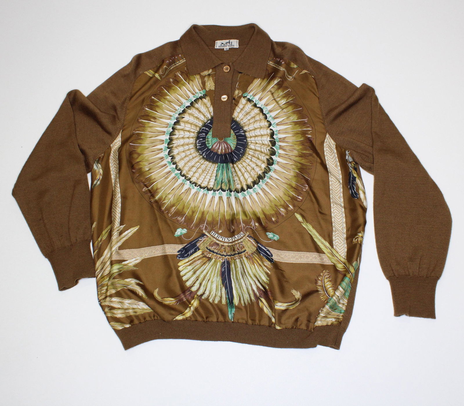 Hermes Silk & Cashmere Brazil Pullover Sweater (1 of 4)