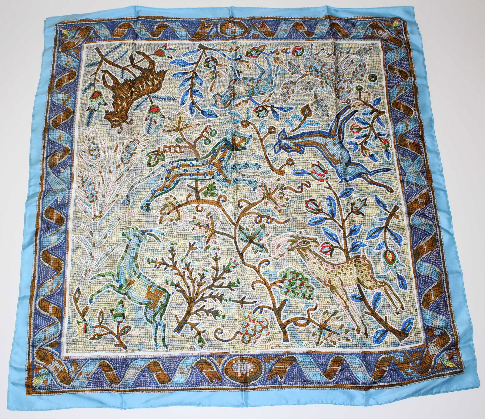 Hermes Paris Silk Scarf Pavement Pattern (1 of 4)