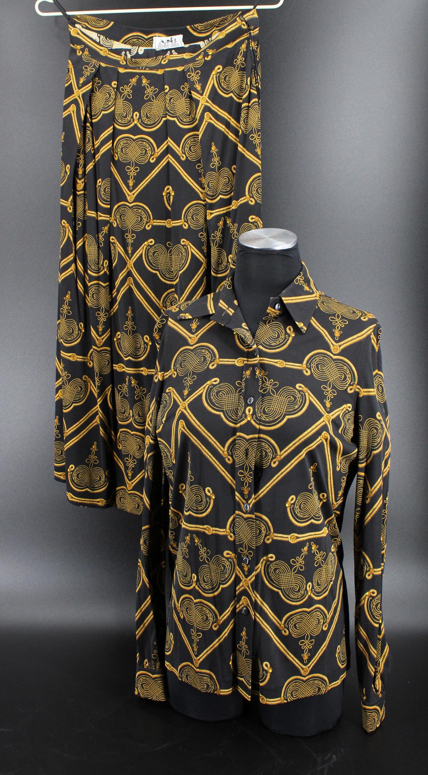 Hermes Silk 2 Piece Blouse and Skirt Set (1 of 7)