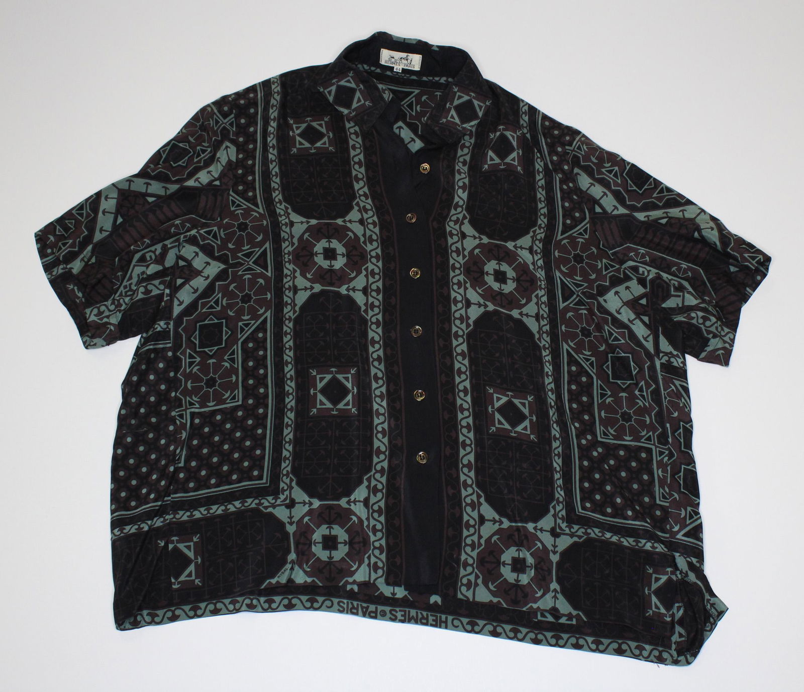 Hermes Paris Silk Shirt Arabia Pattern (1 of 3)