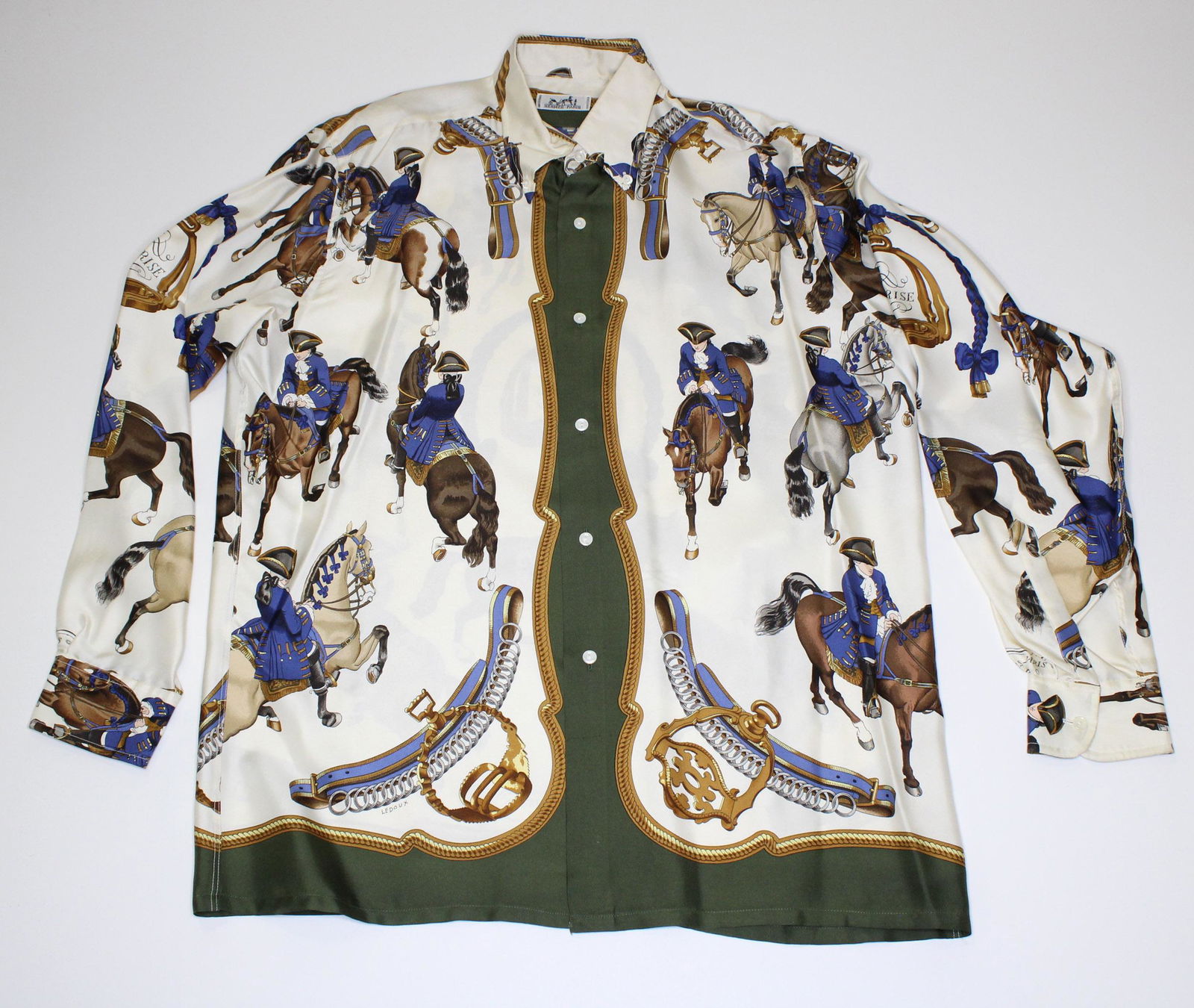 Hermes Paris Silk Long Sleeve Shirt Reprise (1 of 5)