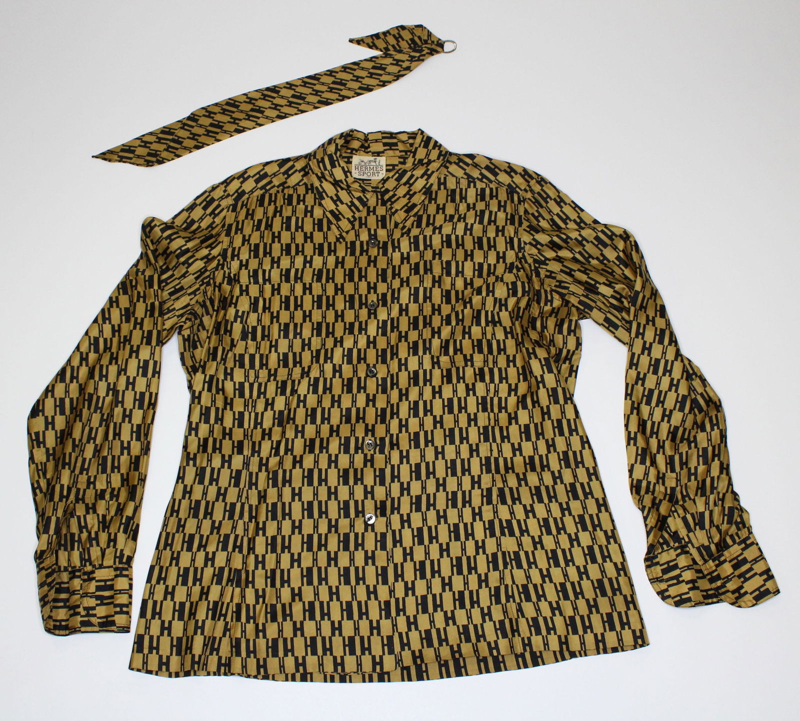 Hermes Silk Long Sleeve Shirt (1 of 3)