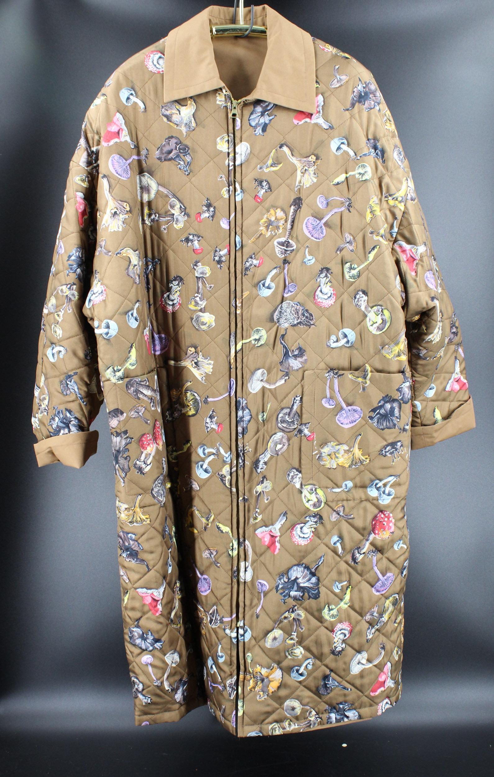 Hermes Silk Champignons Reversible Coat (1 of 5)