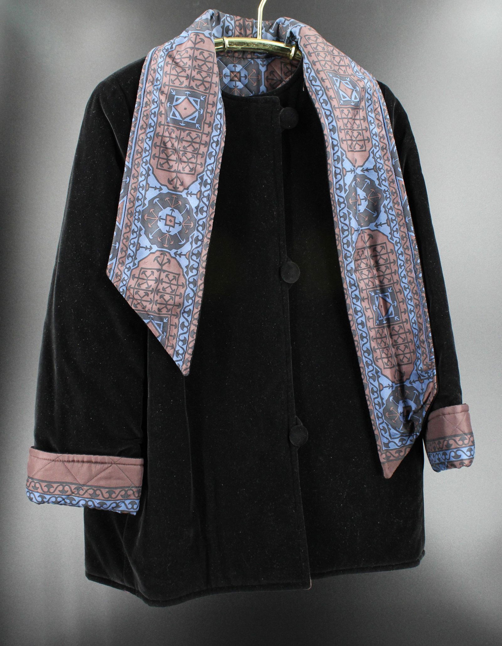 Hermes Quilted Silk Reversible Pea Coat (1 of 5)