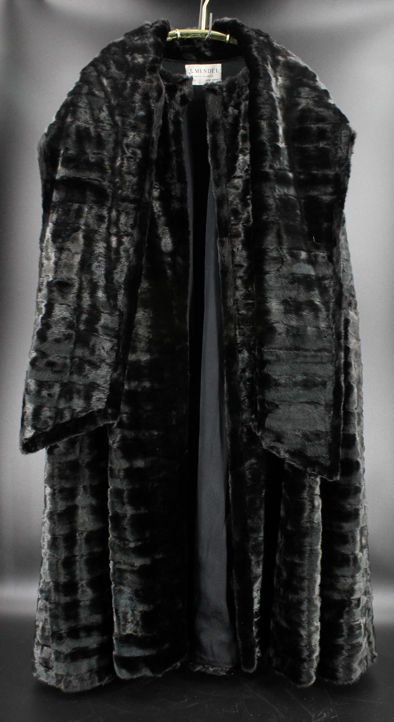 J. Mendel Black Full Length Fur Cape (1 of 8)