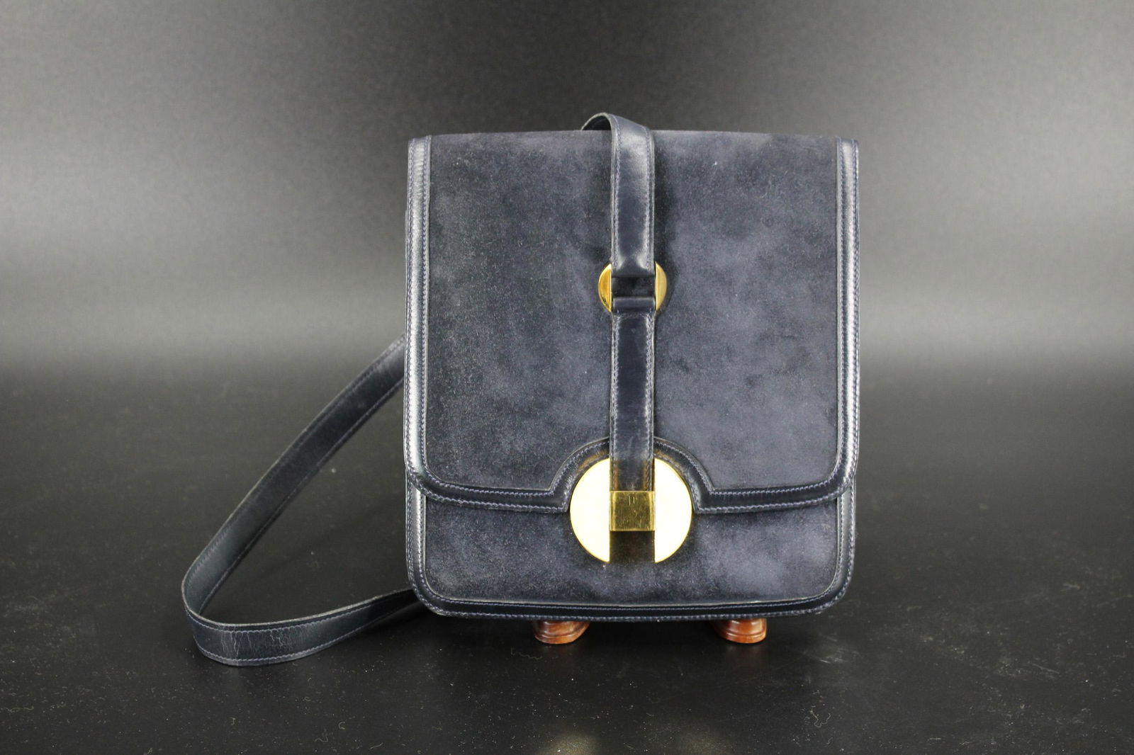 Hermes Suede and Leather Bag (1 of 5)