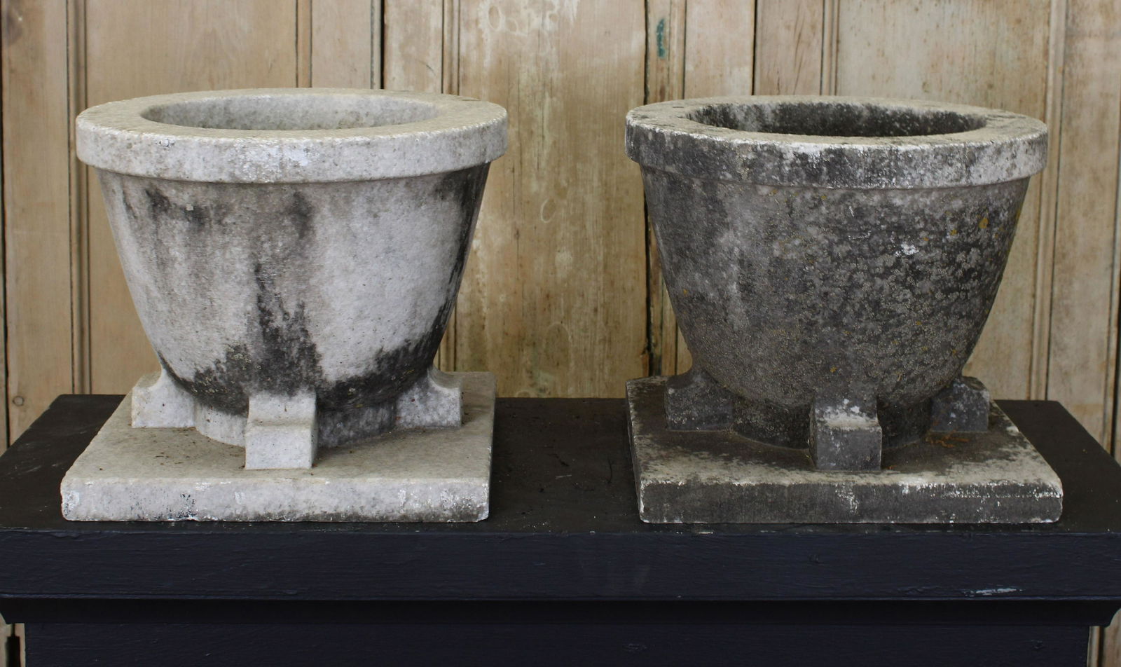 Pair Art Deco Marble Urns (1 of 5)