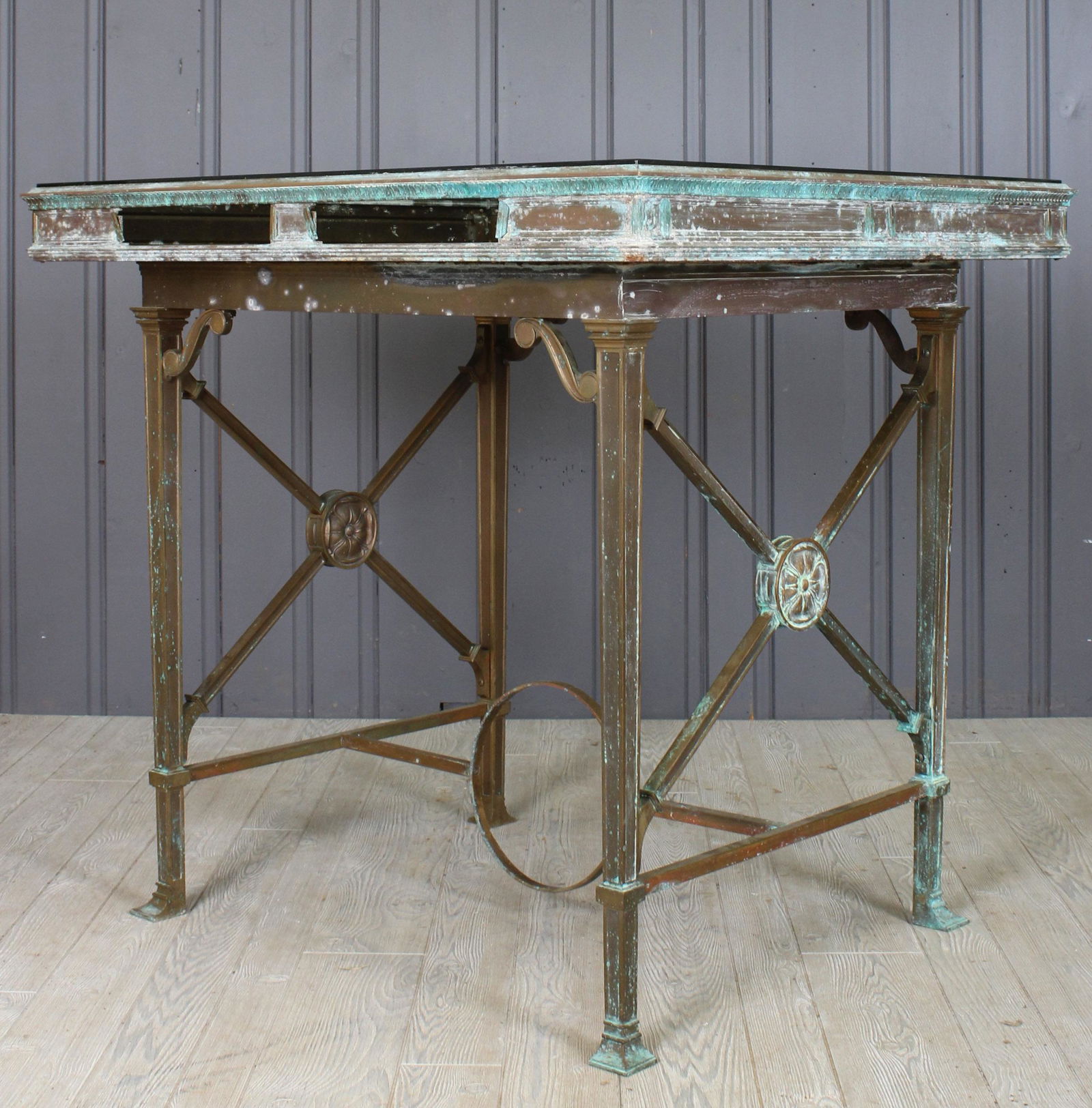 20th C Neoclassical Bronze Bank Table (1 of 13)