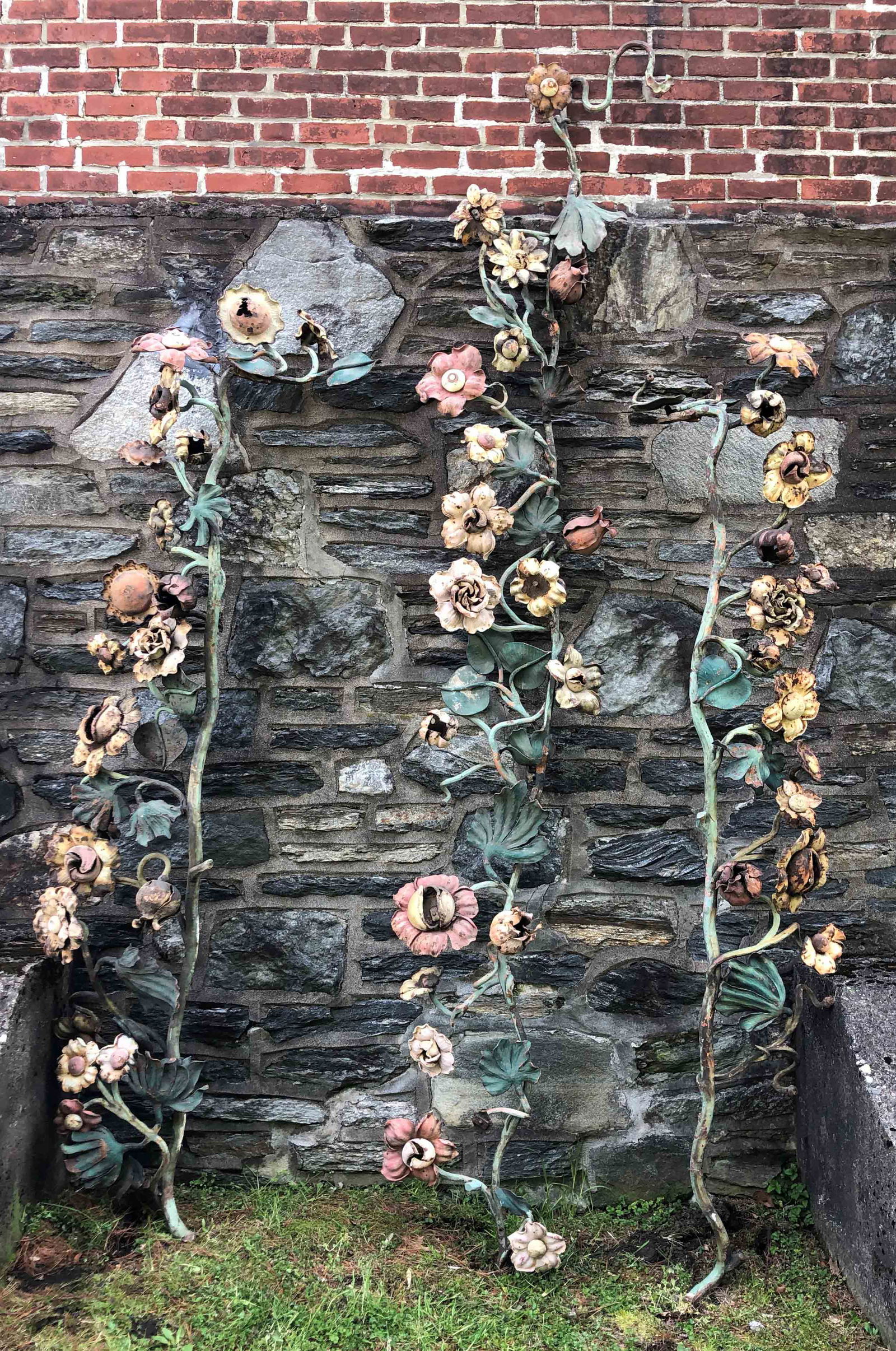 Antique Lugano Swiss Foliate Wrought Iron Vines (1 of 10)