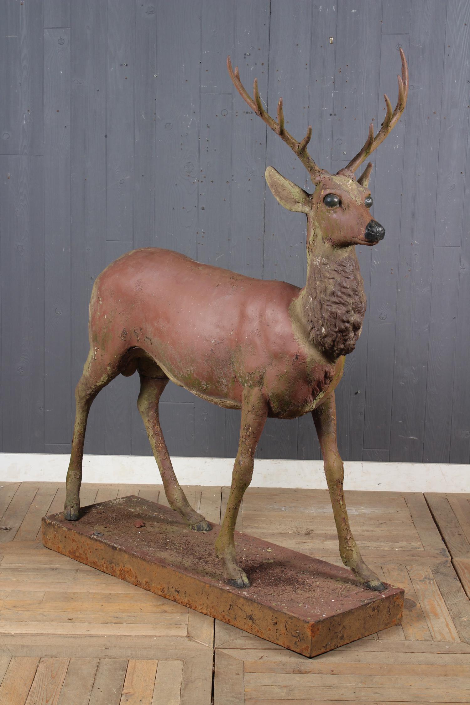 American Victorian JW Fiske Style Cast Iron Stag (1 of 6)