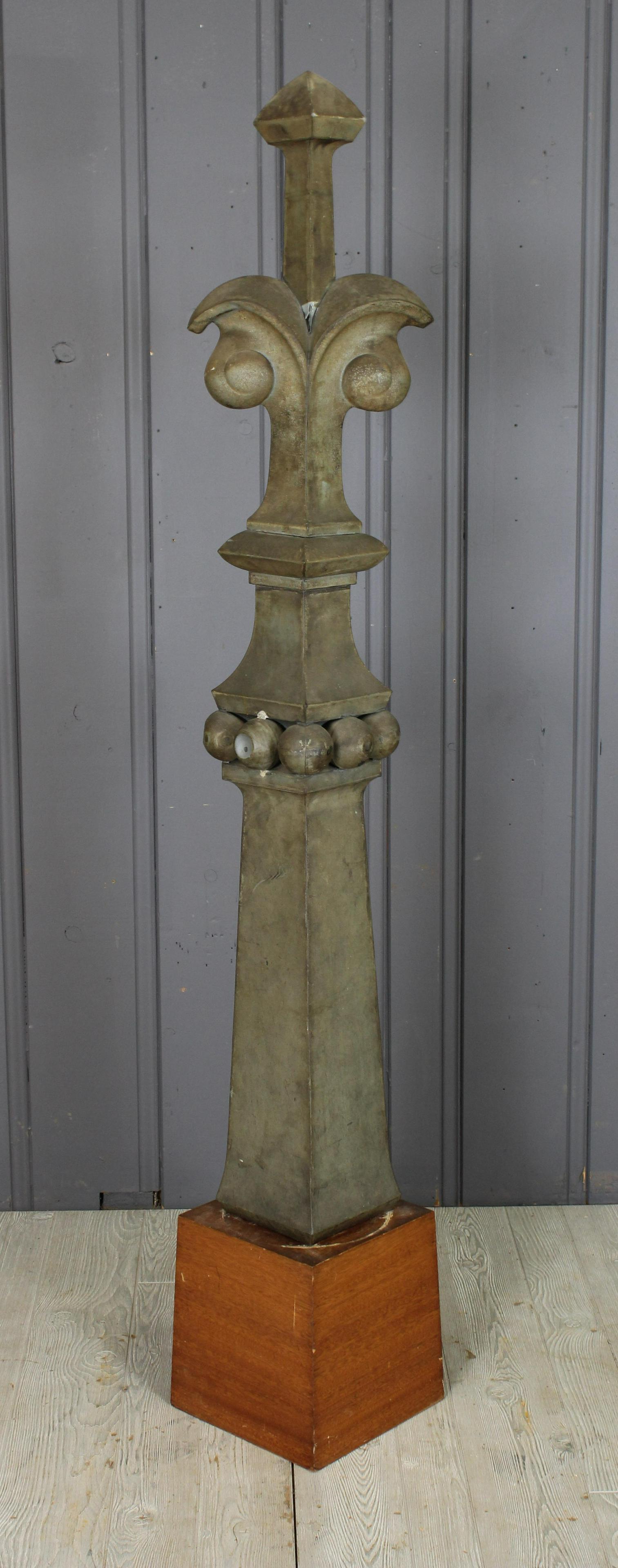 Late 19th C Zinc Architectural Finial (1 of 7)