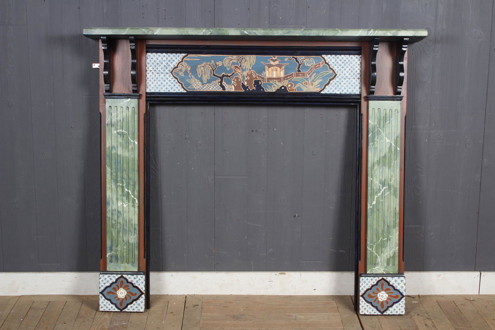 Chinoiserie Paint Decorated Mantle (1 of 6)