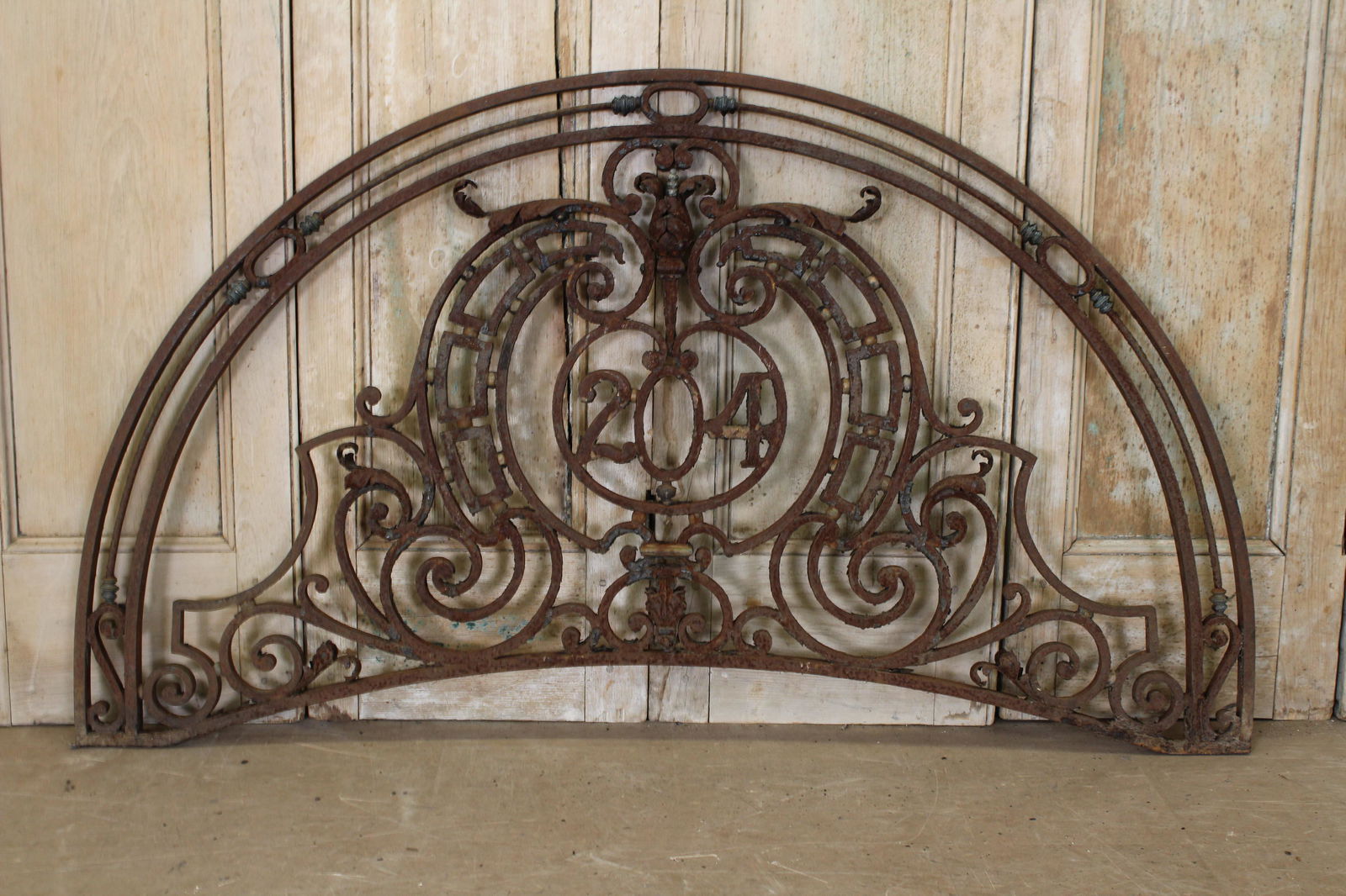 19th C French Wrought Iron Arched Panel (1 of 6)