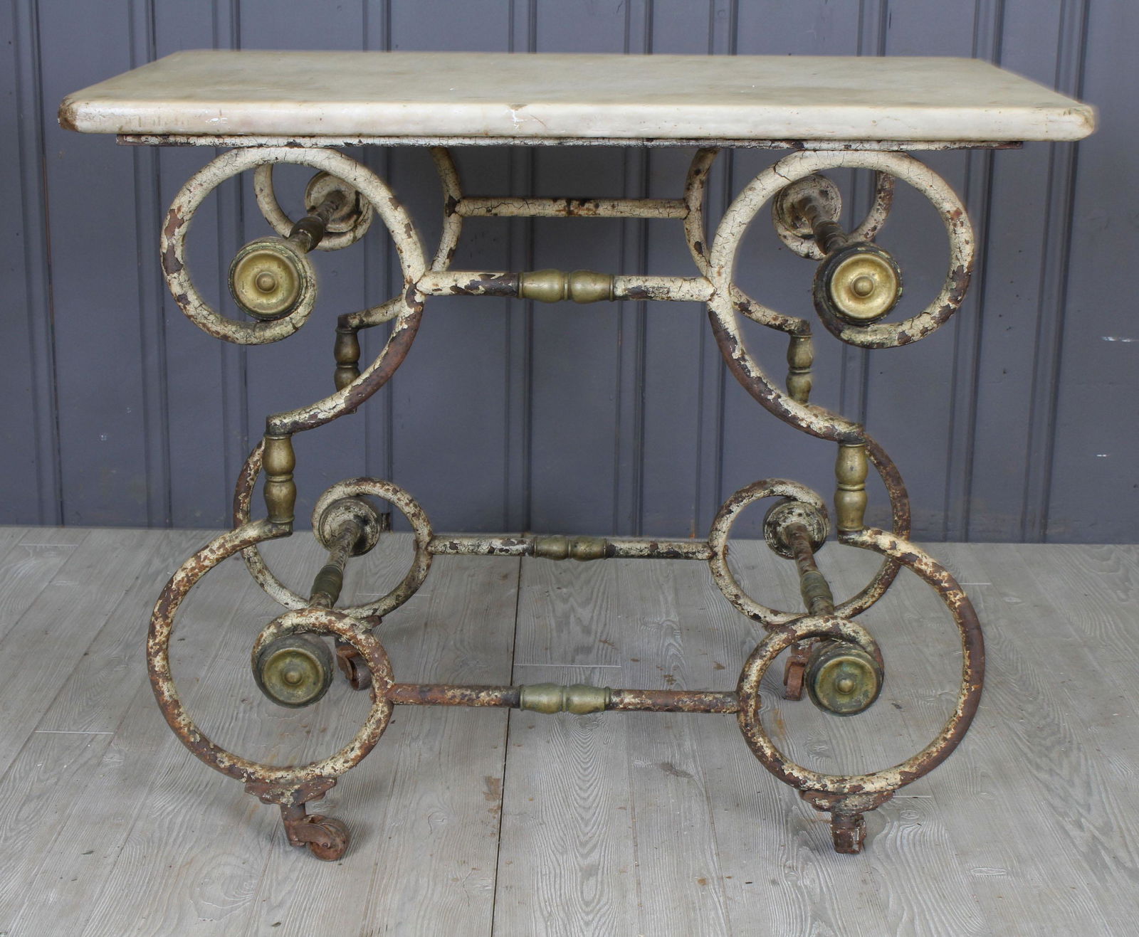 19th C Iron and Bronze Baker's Table (1 of 6)