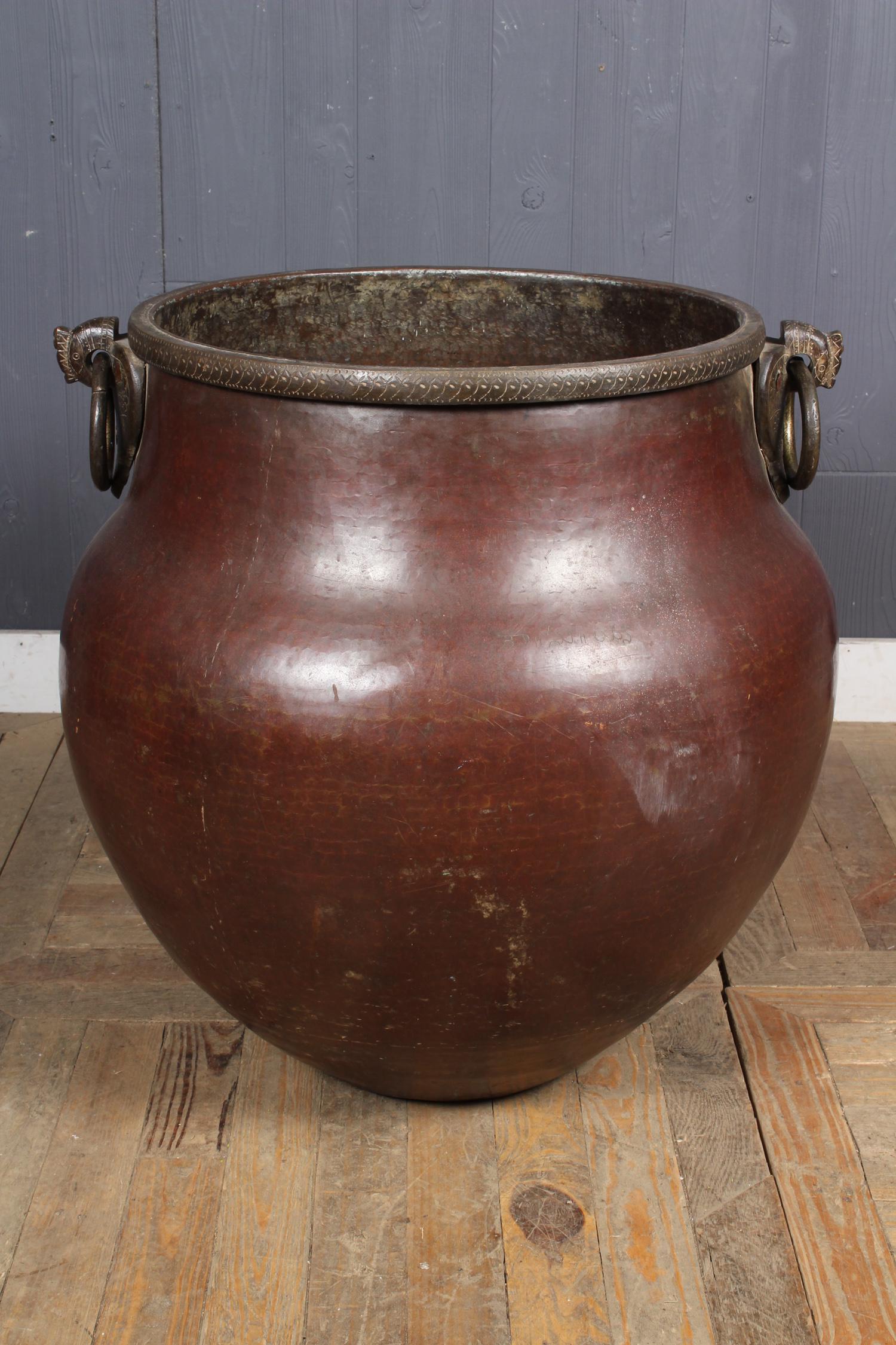19th C. Copper and Bronze Large Scale Vessel (1 of 5)