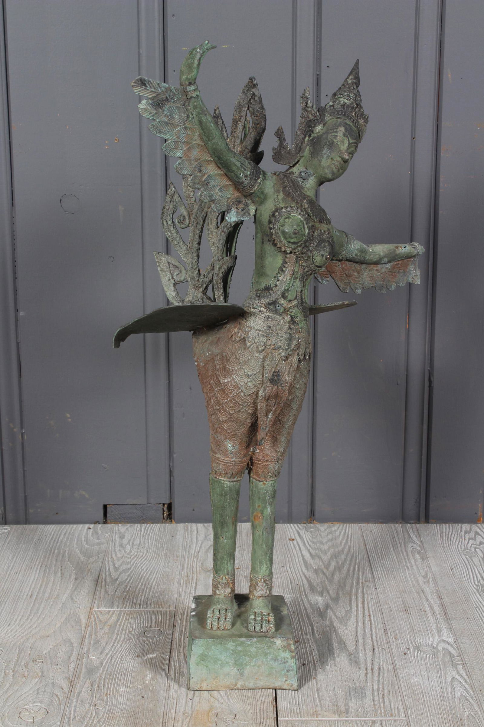Bronze Figural Kinnara Ornament (1 of 4)