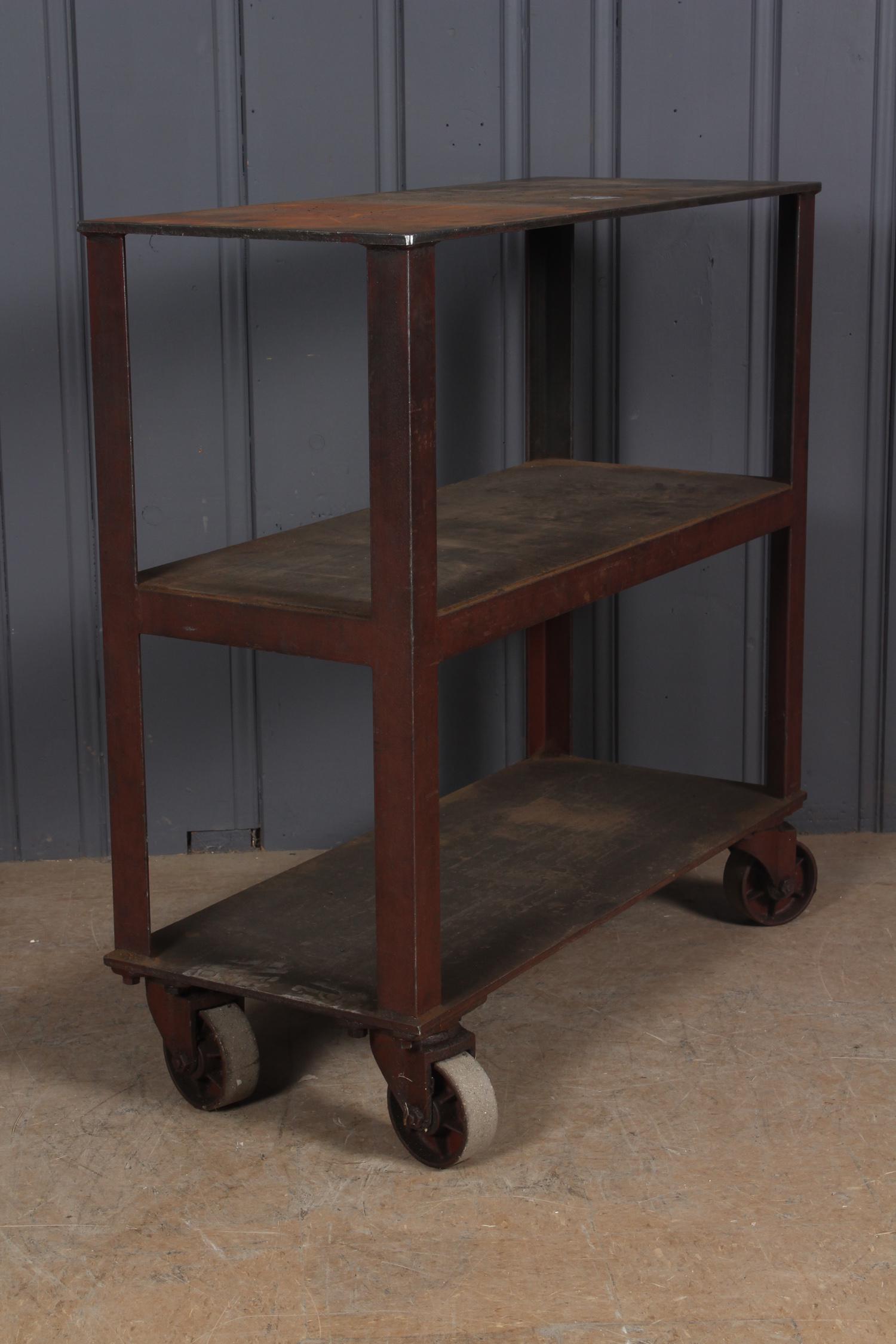 Vintage Industrial All Steel 3 Tier Rolling Cart (1 of 4)