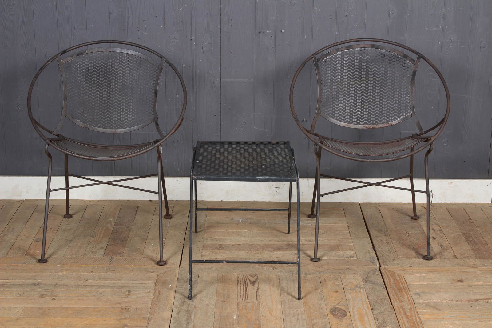 Pair Woodard Style Chairs and Small Table (1 of 5)