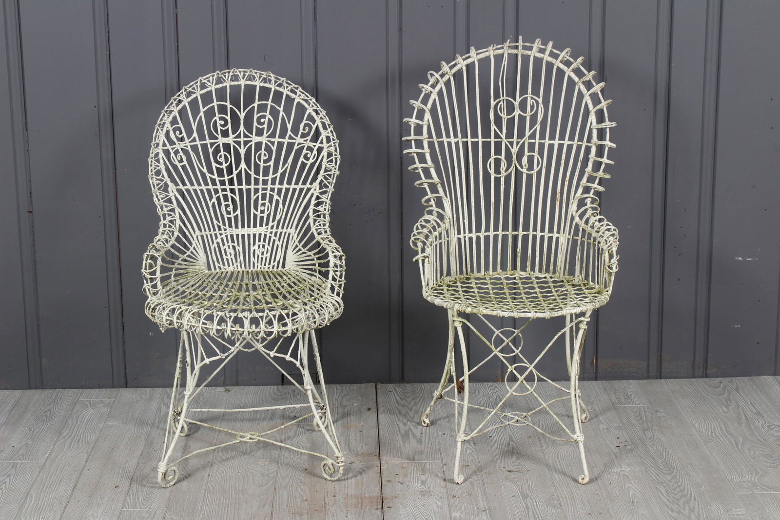2 Similar Wirework Balloon Back Chairs (1 of 4)