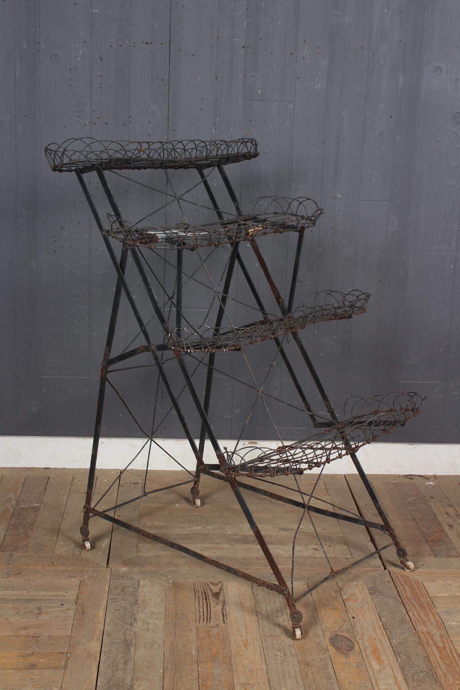 Folding Wirework 4-Tier Plant Stand (1 of 4)