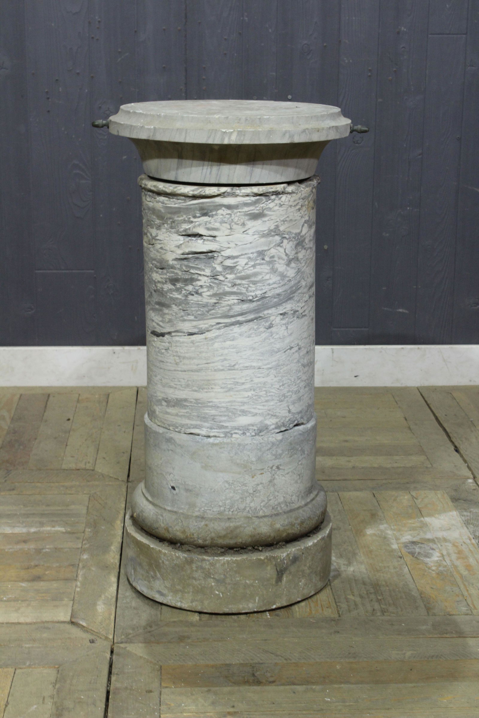19th C Continental Breche Marble Pedestal (1 of 6)