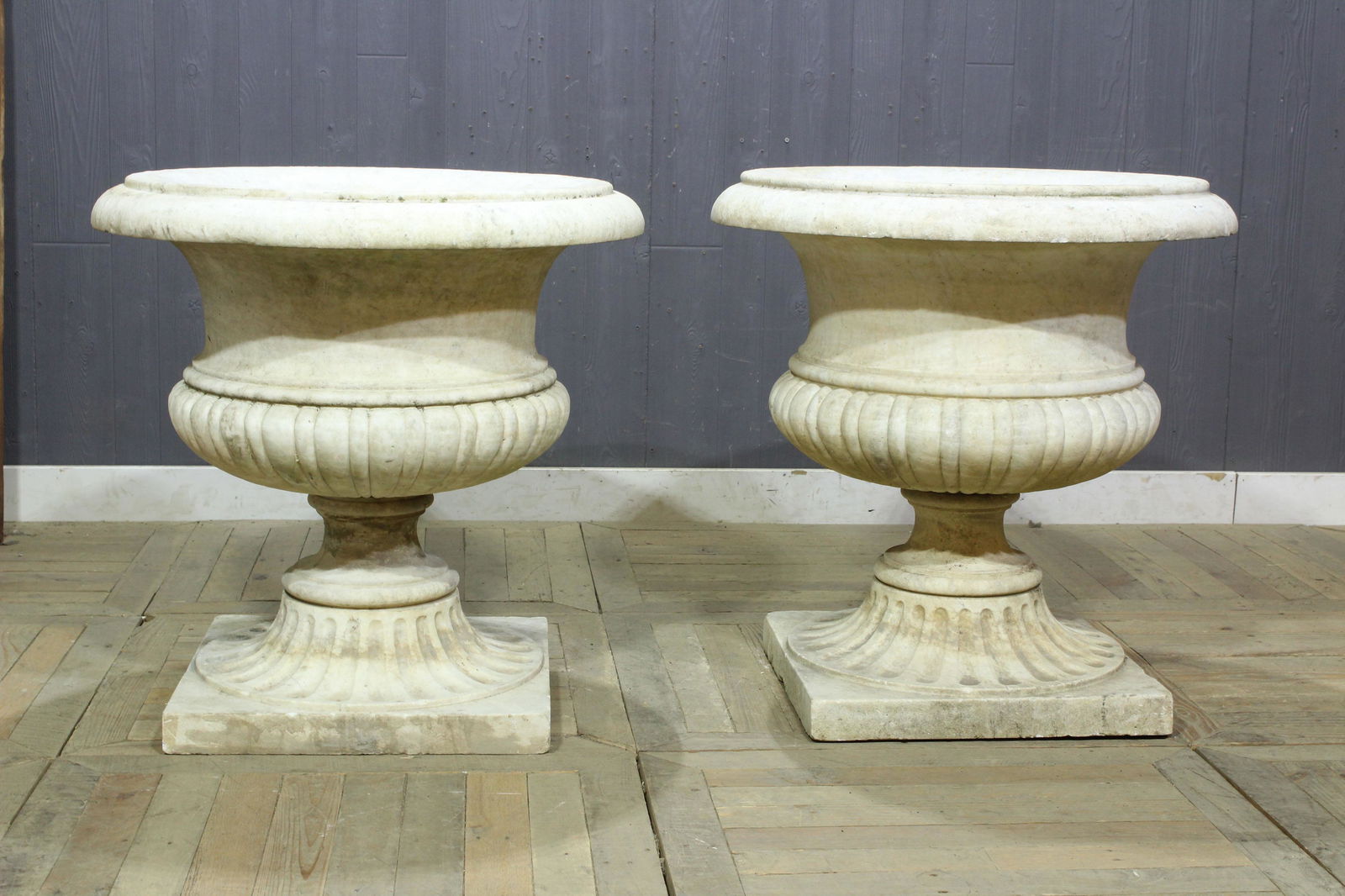 19th Century Pair Marble Urns (1 of 8)