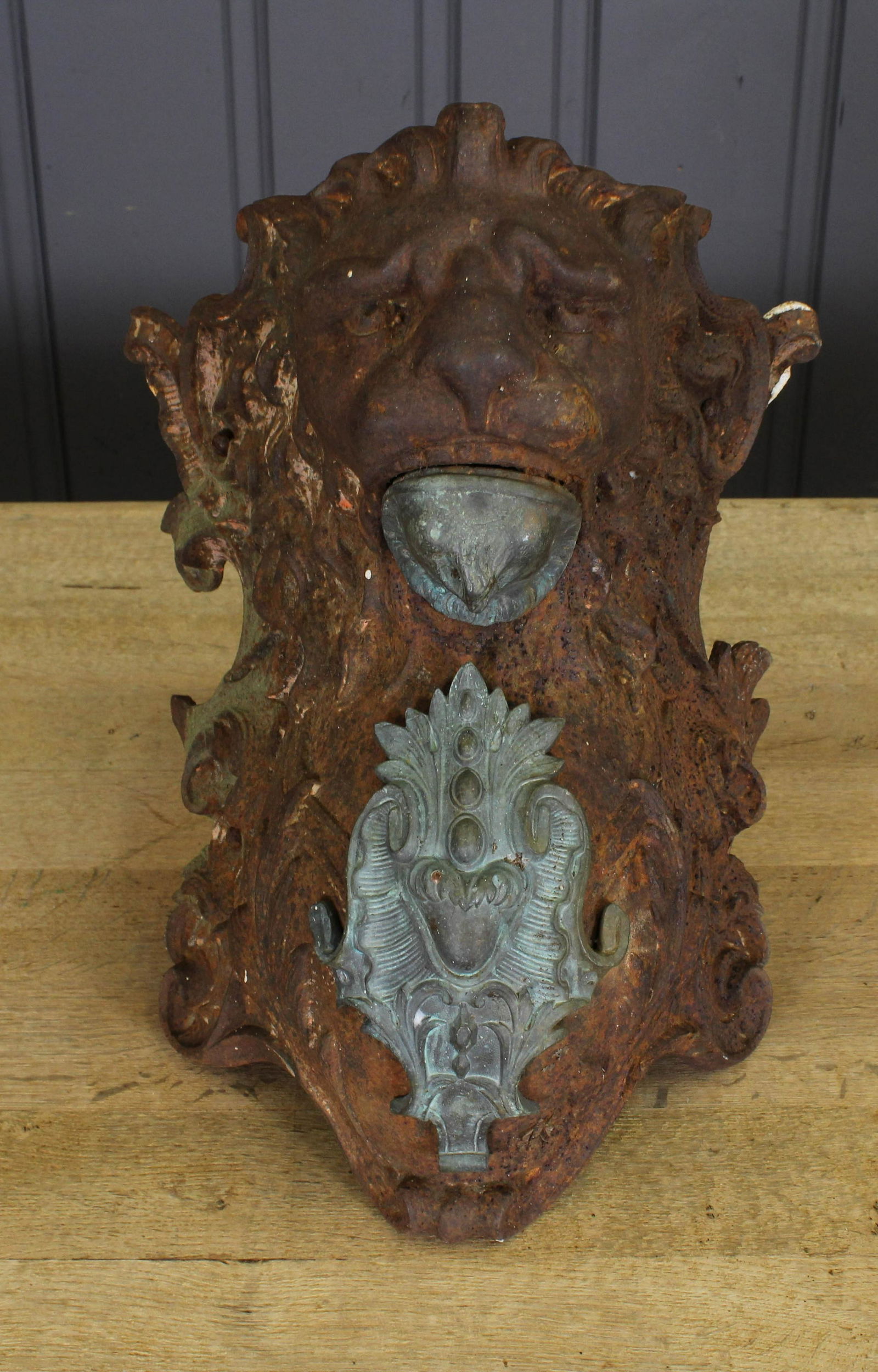 Cast Iron and Bronze Lion Protome (1 of 7)