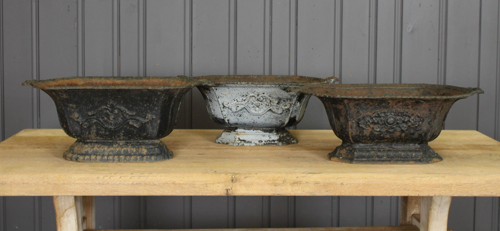 3 Cast Iron Urns (1 of 6)