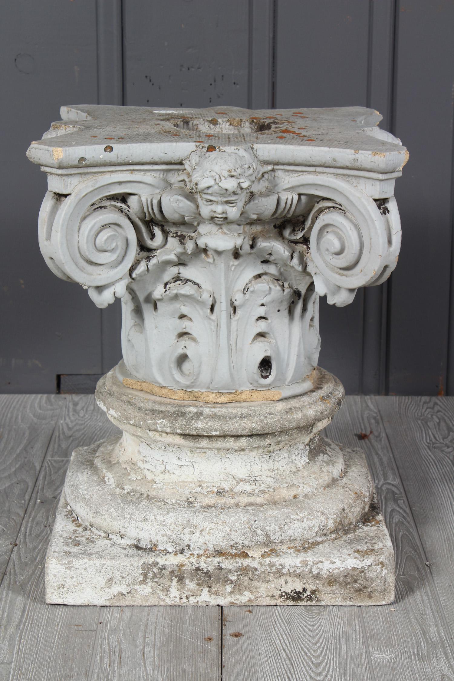 Architectural Carved Stone Capital and Base (1 of 4)