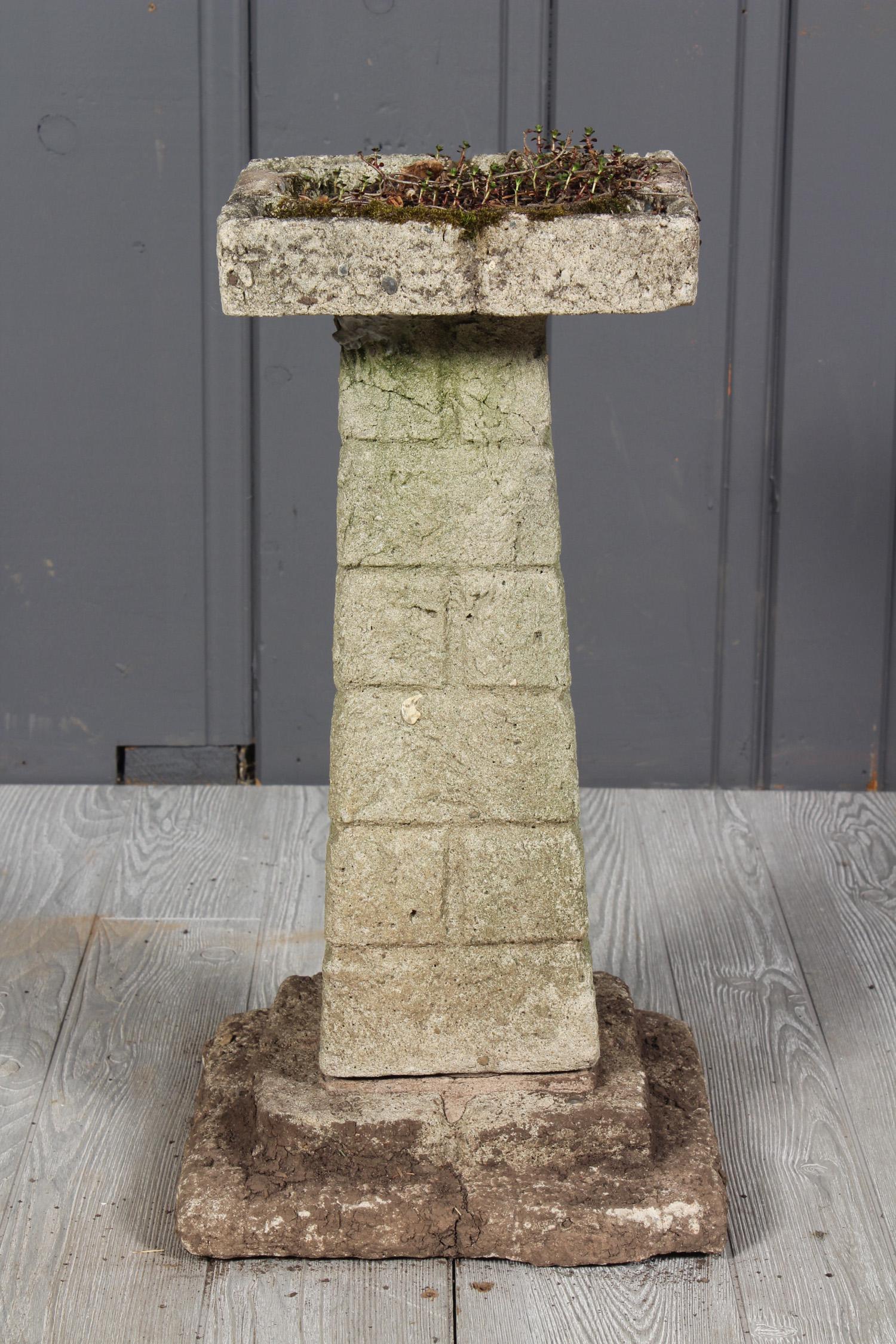 Cast Stone Castle Form Bird Bath (1 of 4)