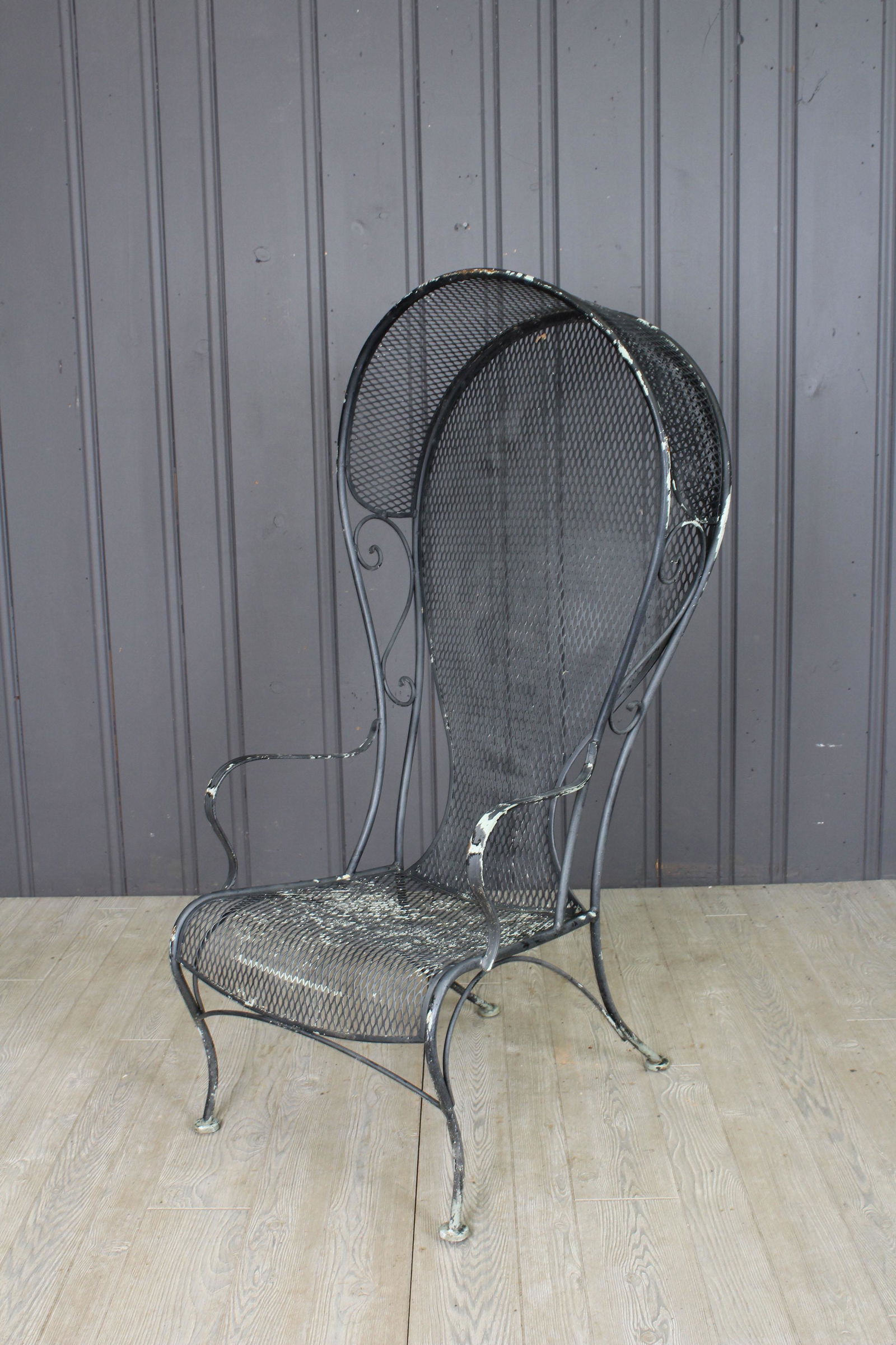 Vintage Porter Style Wrought Iron Garden Chair (1 of 5)