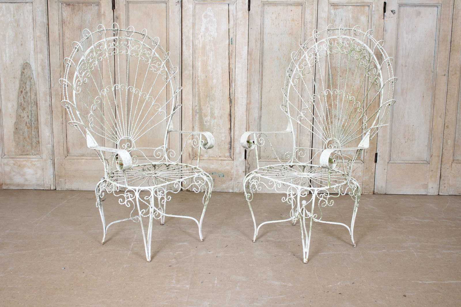 Pair Wirework Garden Chairs (1 of 6)