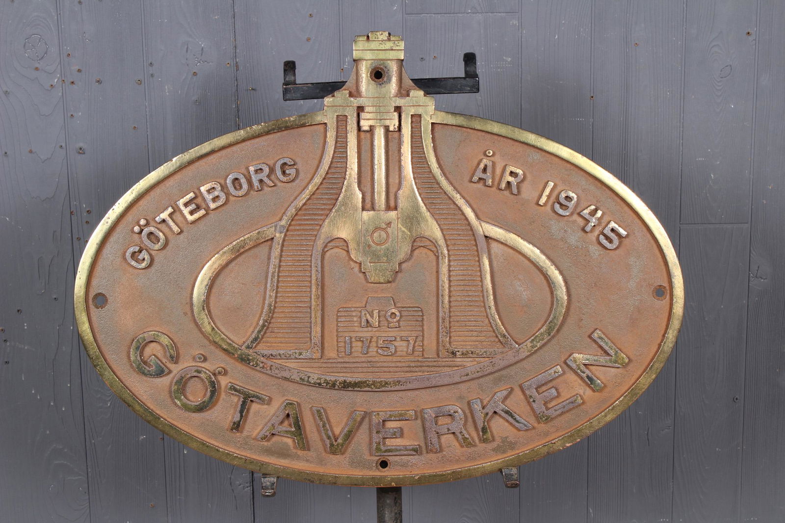 Swedish Brass Plated Ship Builders Plaque (1 of 3)