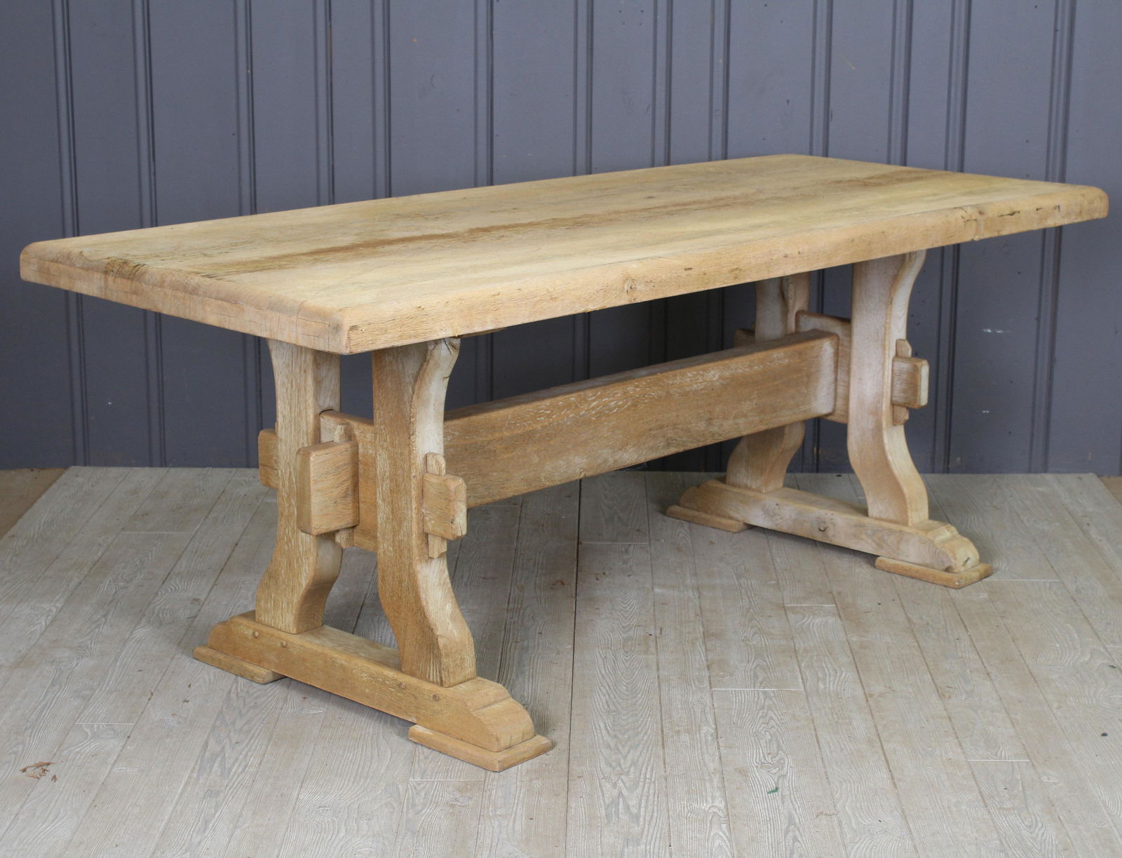 Belgian Bleached Oak Potting Table or Work Table (1 of 5)