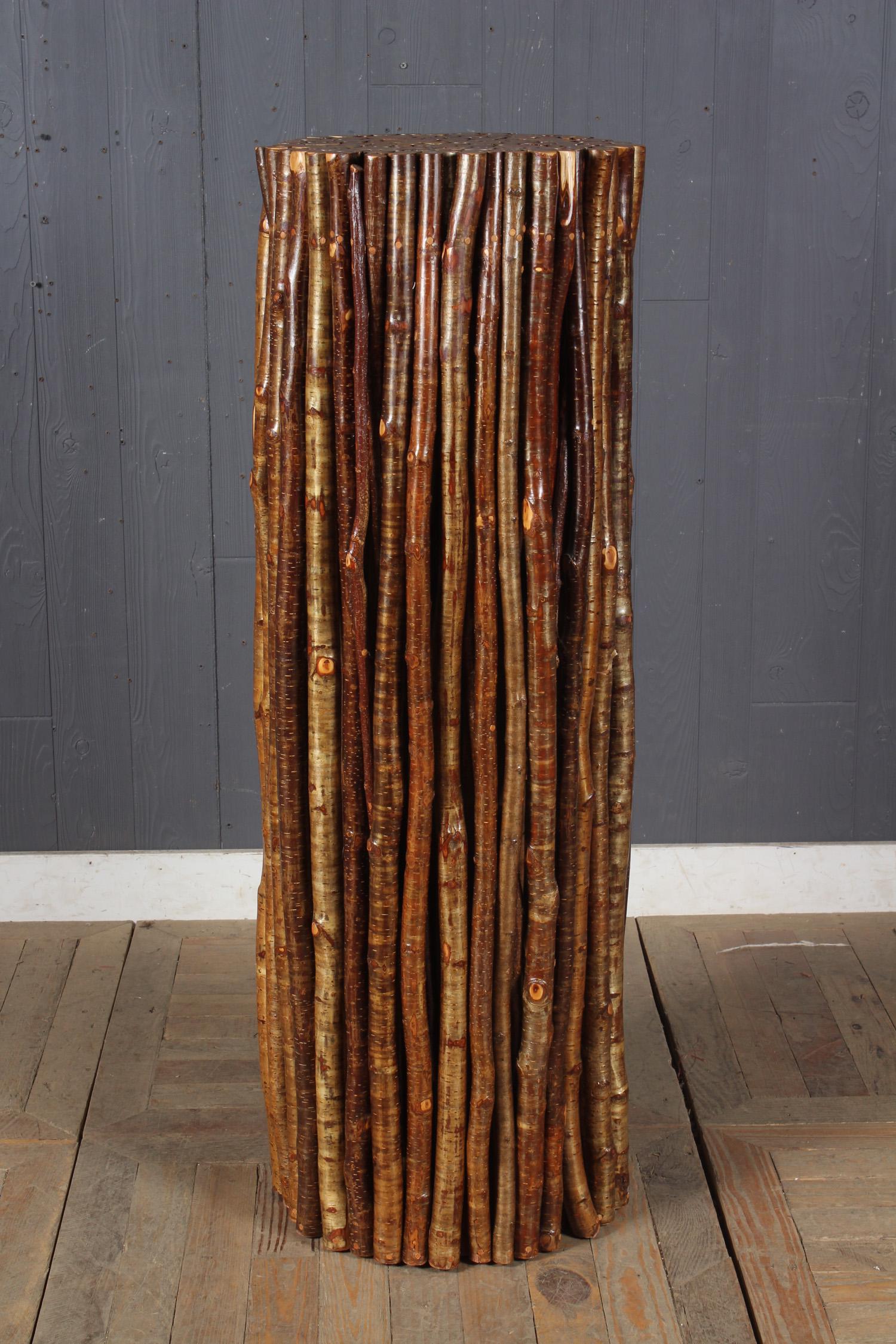 Birch Branch Bundle Pedestal: Birch Branch Bundle Pedestal. Size: 48.5" H x 16" W x 17" D