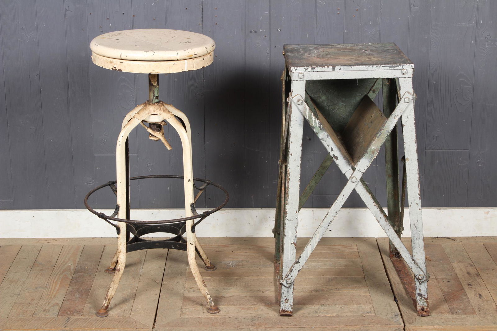 Industrial Stool and Stand (1 of 5)