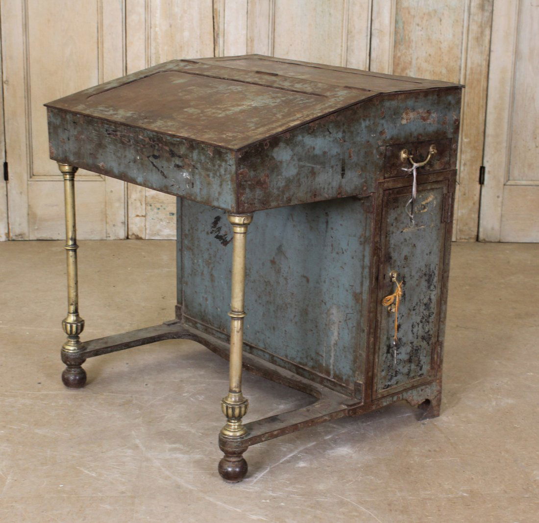 Industrial Design Metal and Bronze Davenport (1 of 9)