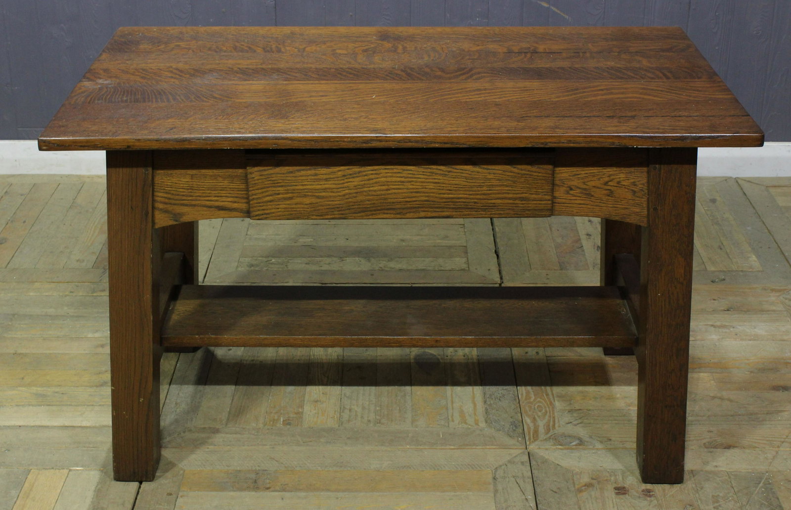 Branded Limberts Oak Single Drawer Writing Table: Branded Limberts Oak Single Drawer Writing Table. Size: 29" x 48" x 28"