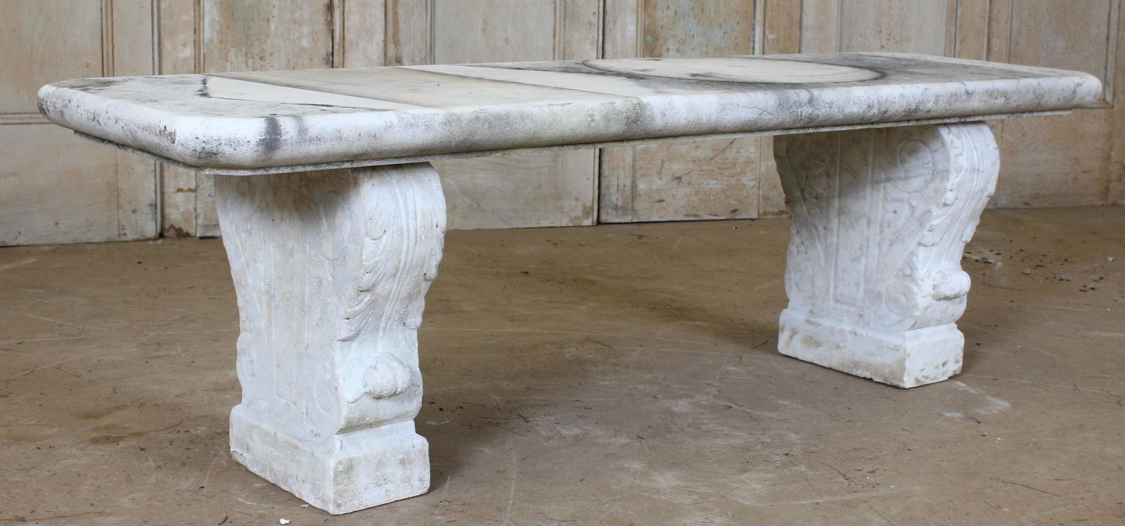 Neo Classical Carved Marble Bench (1 of 5)