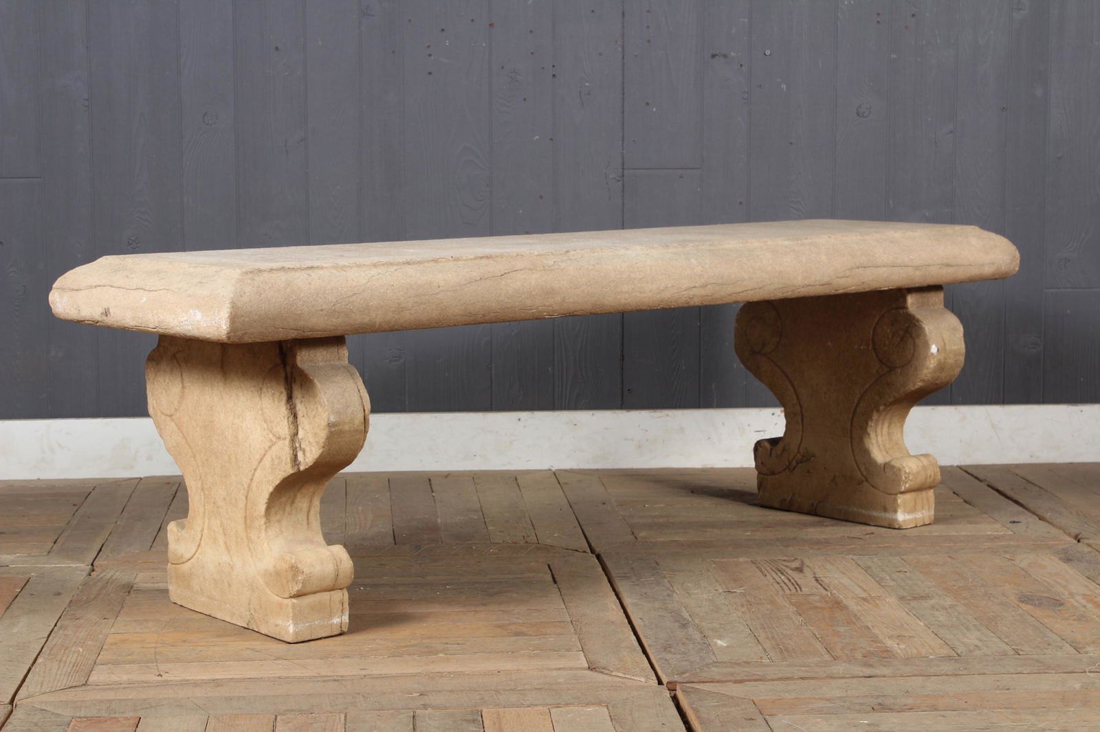 Late 19th C Carved Marble Bench (1 of 6)