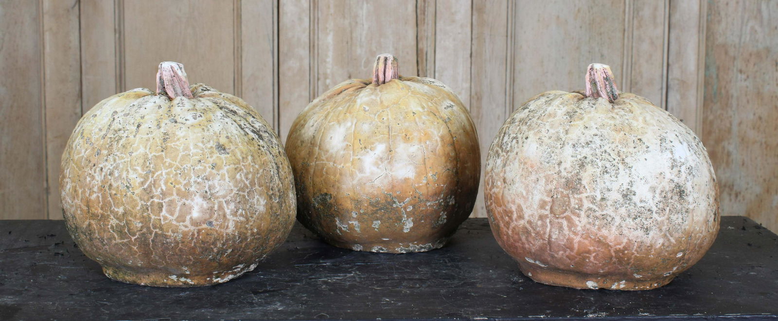 Lot of 3 Sculptural Stone Pumpkins (1 of 5)