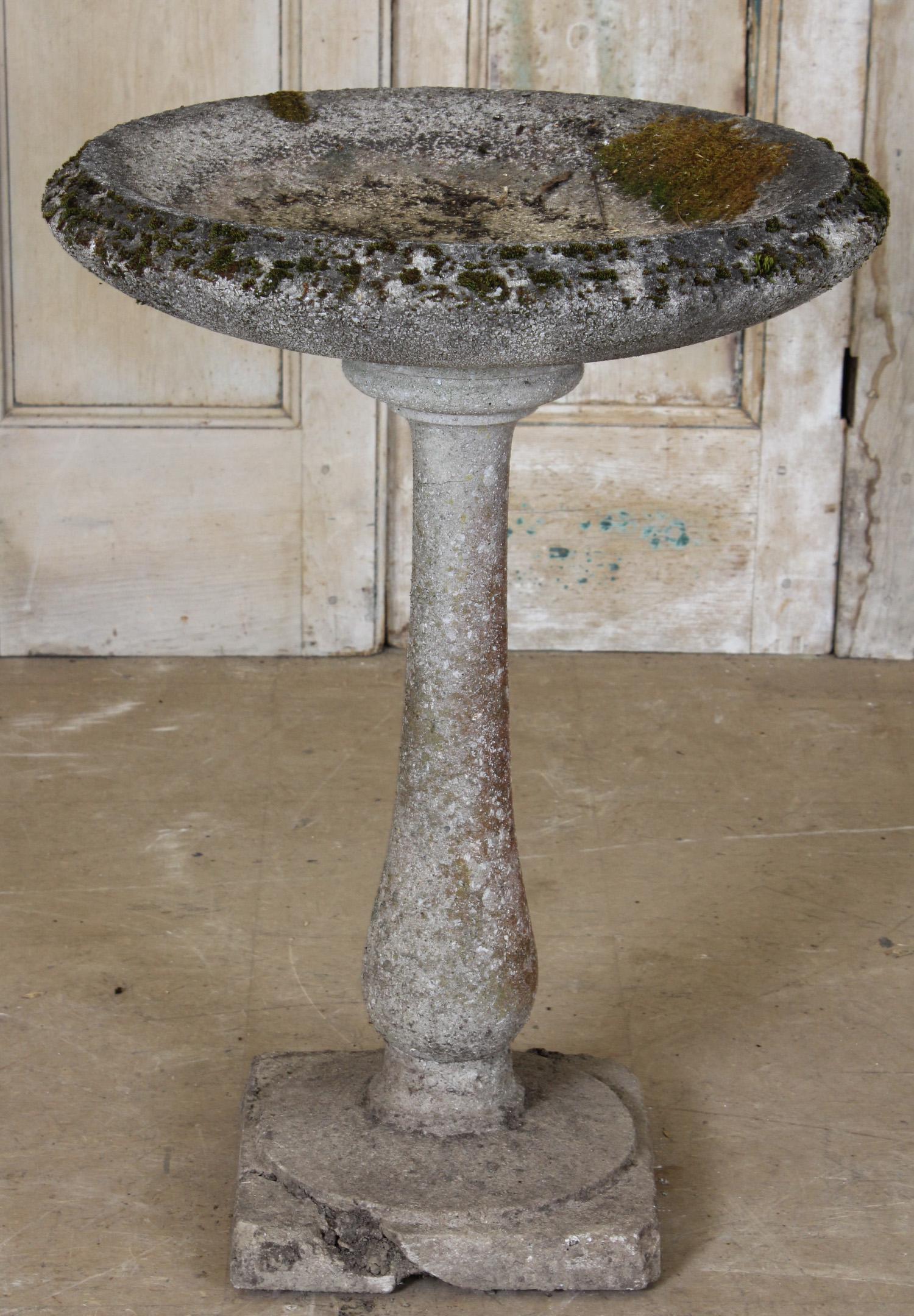Vintage Cast Stone Birdbath (1 of 7)