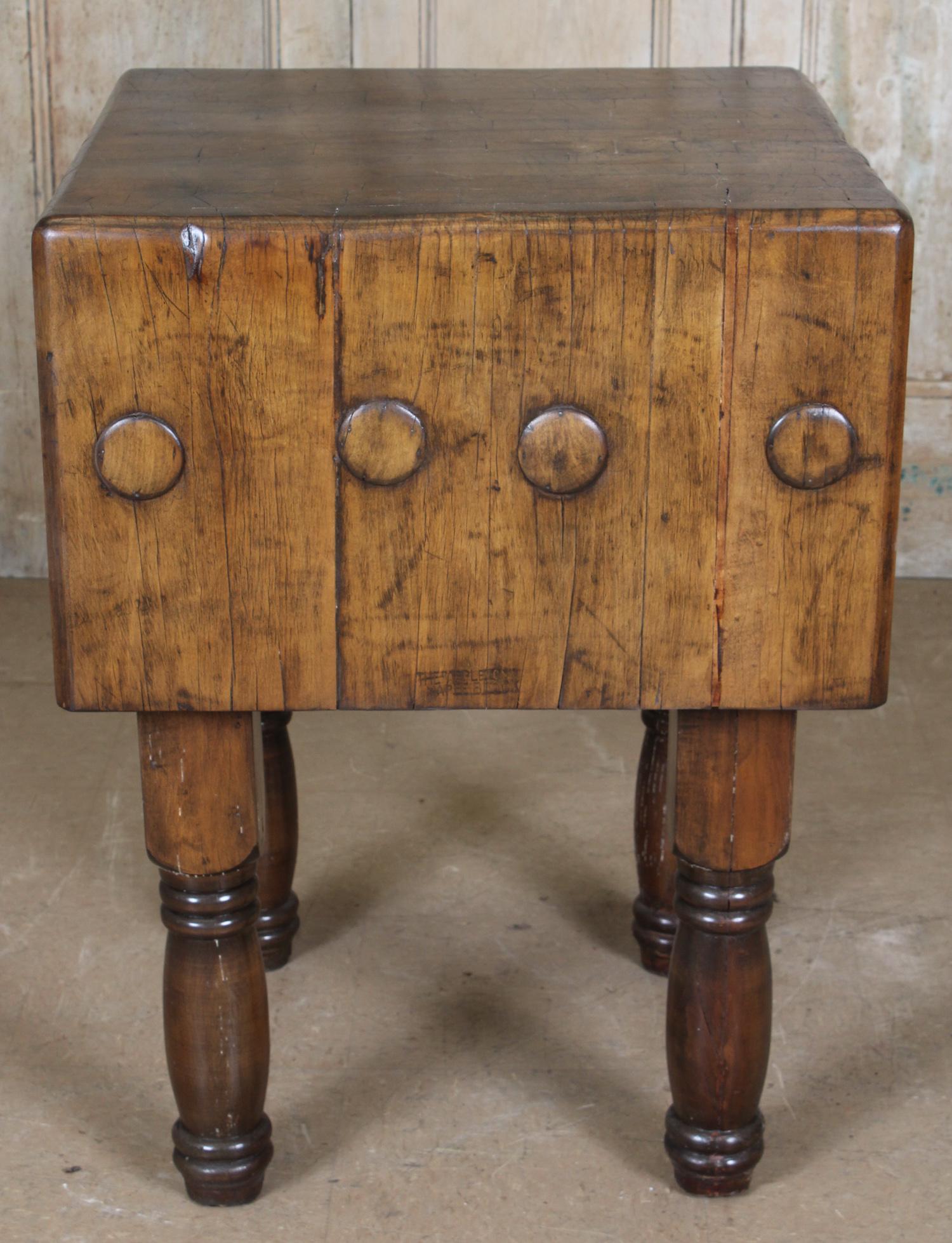 19th C. Butcher Block Table (1 of 5)